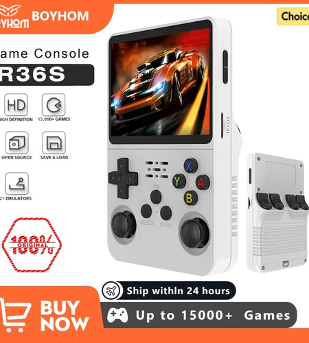 Open Source R36S Retro Handheld Video Game Console Linux System 3.5 Inch IPS Screen Portable Pocket Video Player 64GB 128G Games